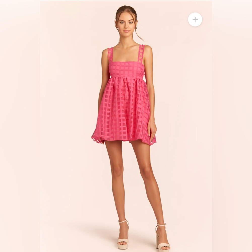 Amanda Uprichard Pink Mini Babydoll Dress